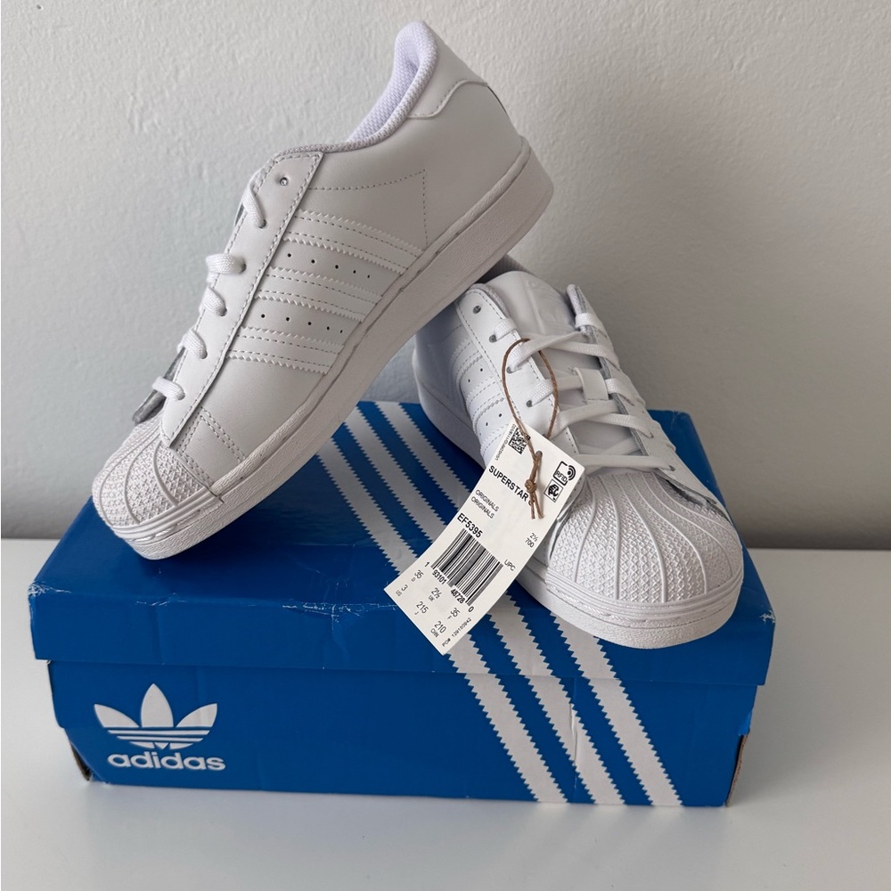 Adidas White Sneakers Size 3Y